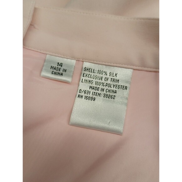 Pink Skirt Womens Length Length Pencil Lined Sz 14 RN #15099 - Picture 6 of 7
